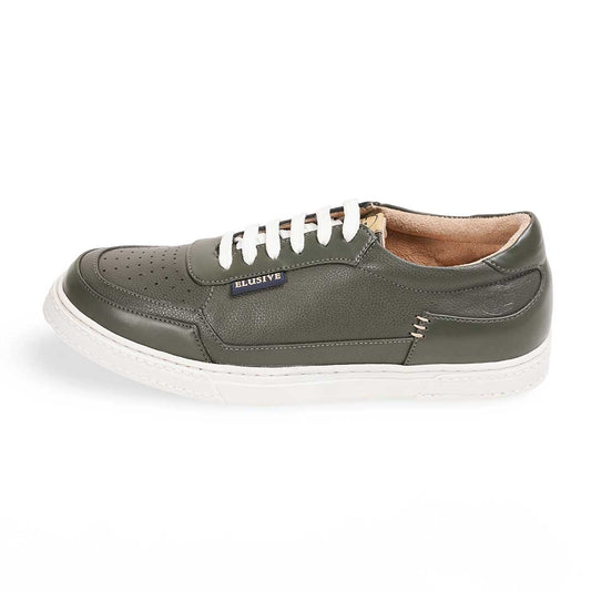 Raphael's olive low-top sneakers inspired by Italian craftsmanship.