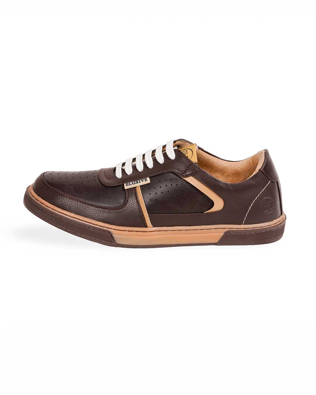 Bel-Air brown iconic low-top sneakers with flat landing for comfort.