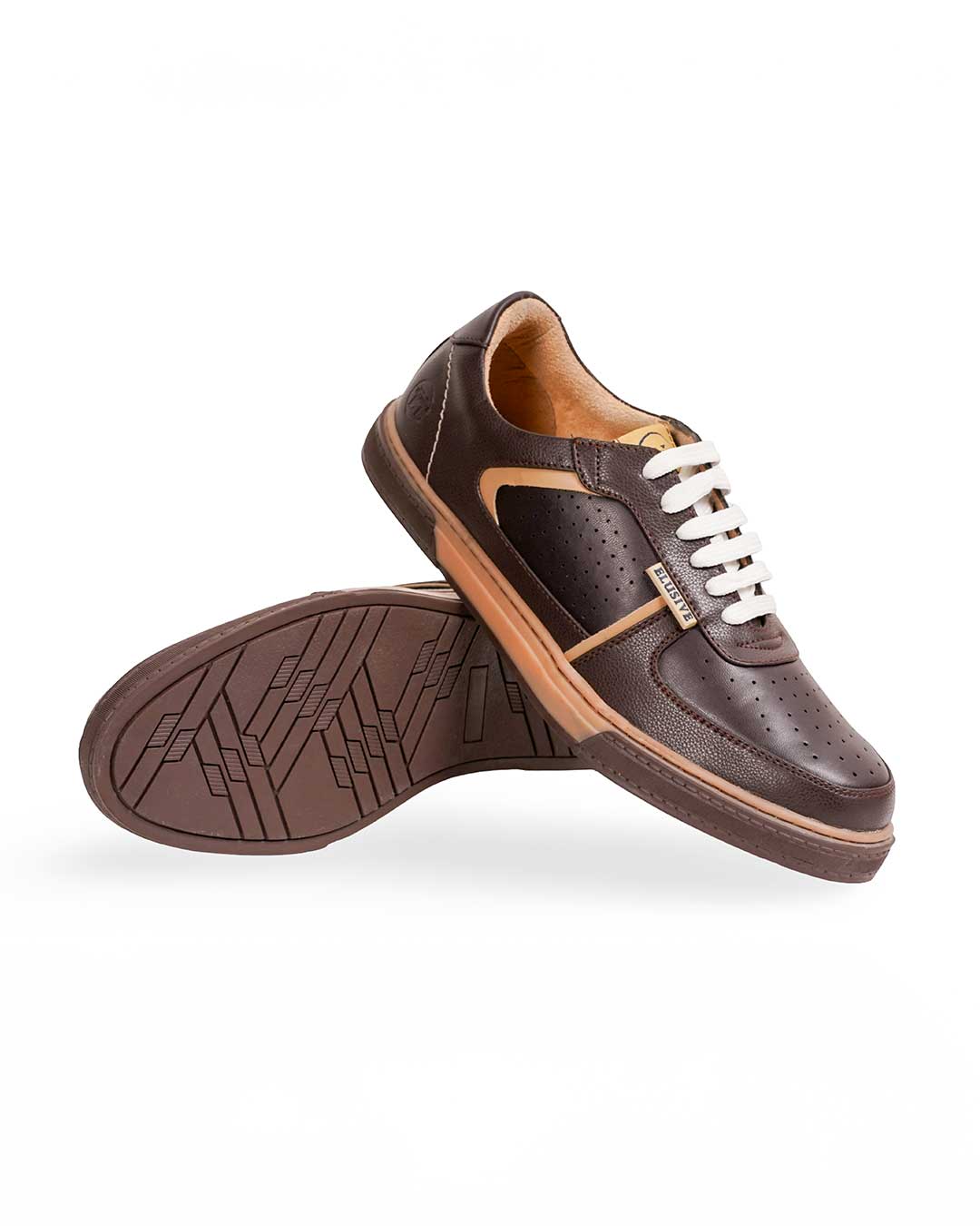Bel-Air brown iconic low-top sneakers with flat landing for comfort.