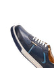 Bel-Air navy sneakers with signature 6-lace closure and fine fabric lining.