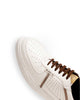 Bel-Air white low-top sneakers with PU leather and padded collars.