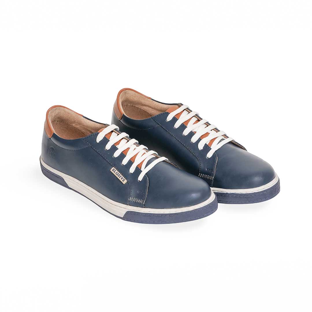 Elegant deep navy sneakers designed for comfort and sophistication.