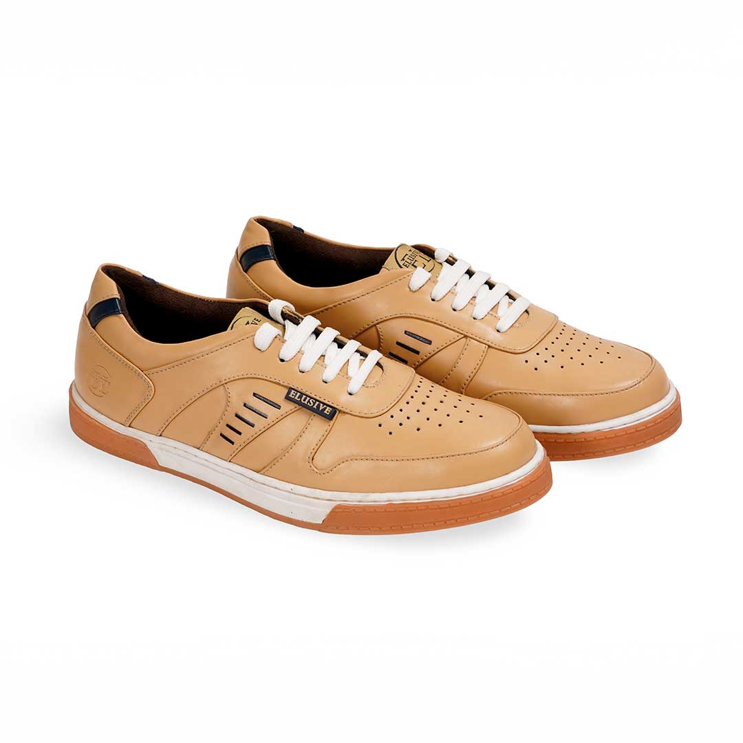 Fairmont beige sneakers with intricate minimalist design.
