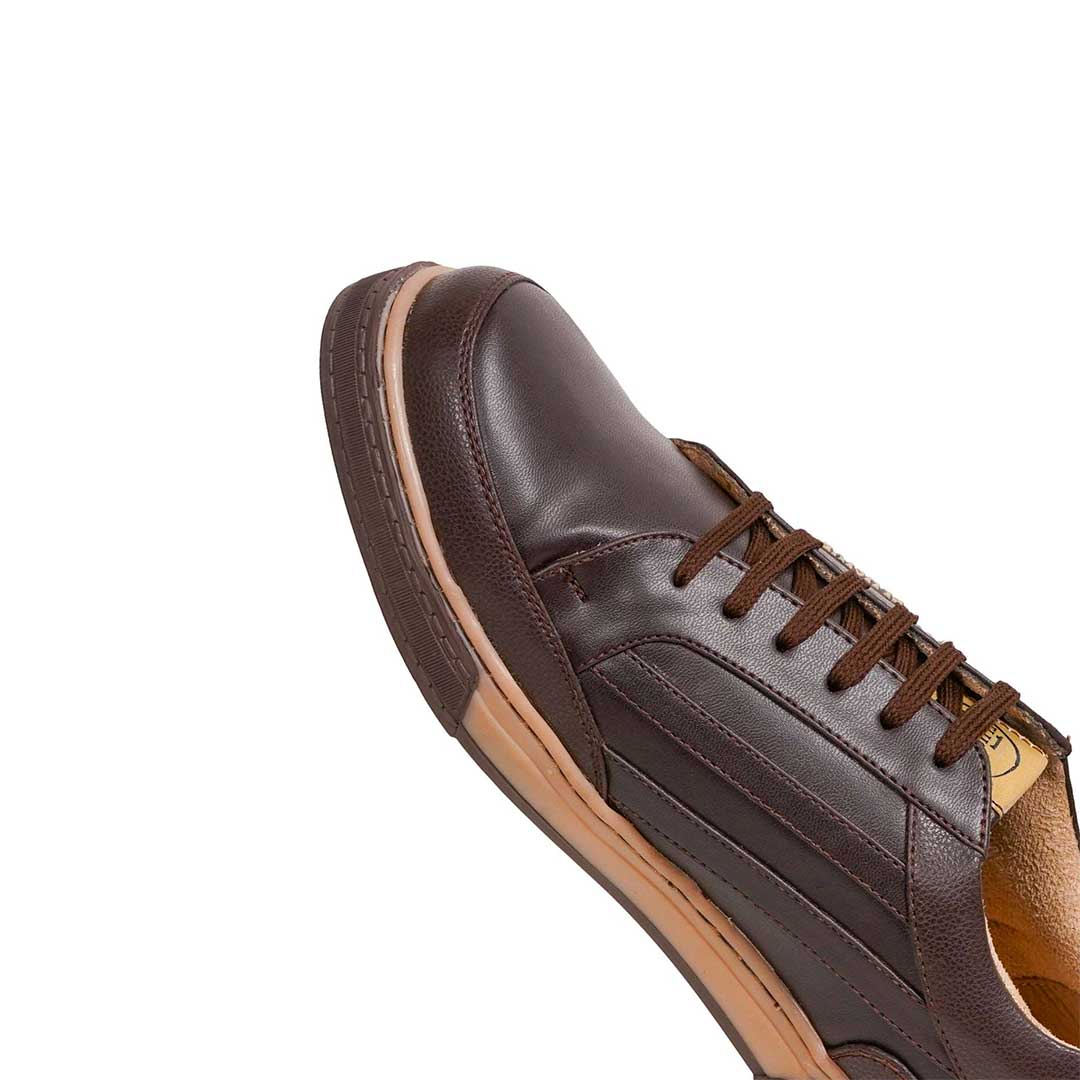 Mayfair brown sneakers inspired by London’s rich Mayfair heritage.