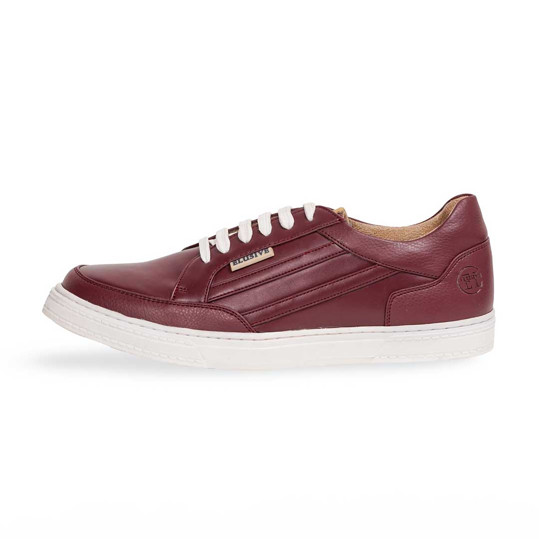 Mayfair magenta sneakers with flat landing and latex insoles for comfort.