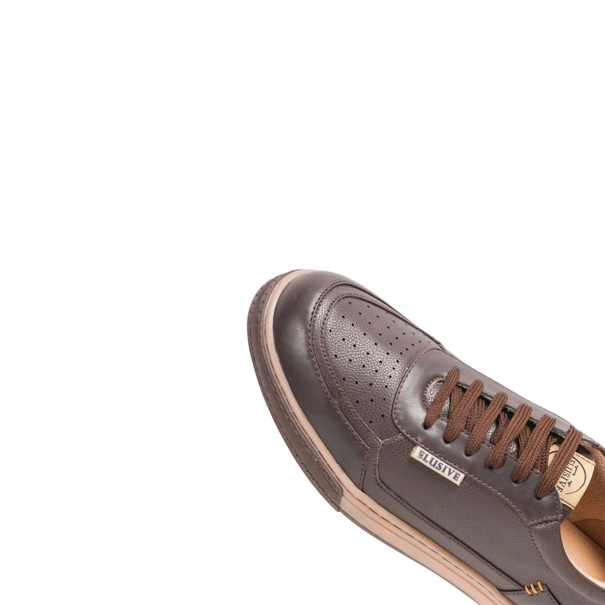 Raphael's brown sneakers crafted with fine fabric lining and TPR sole.