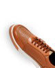Raphael's tan sneakers with PU leather and signature 6-lace closure.