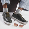 Soho 1 olive sneakers with imported PU leather and latex insoles.